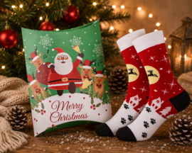 Kerstsokken rood – in cadeauverpakking