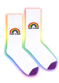 Regenboog sokken - Pride - love is love - LHBTI  pride sokken - maat 42 tot 46