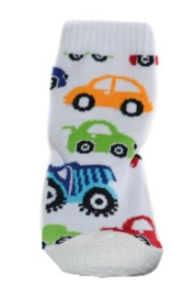 Rubberzool anti slip pantoffelsok auto  12-15 maanden