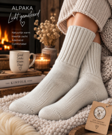 Alpaca thermosokken dames – warm en zacht