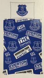 Everton logo dekbedovertrek eenpersoons met 1 kussensloop