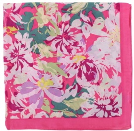 Sjaal - Magenta Rose - Bloemenprint