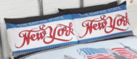 New York Empire State dekbedovertrek Lits-jumeaux met 2 kussenslopen