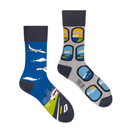 Mismatched sokken - Airplanes  - 2 verschillende sokken - maat 40/43