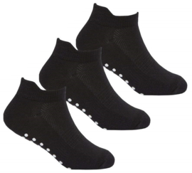 Antislip sport sokken -yoga - pilates - gym - maat 27/30 - girl - set van 3 paar zwart