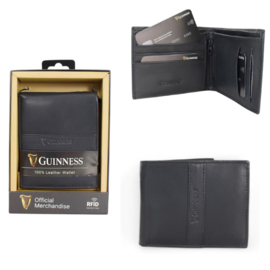 Heren - portemonnee - 100% leer - Guinness