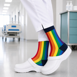 Regenboogsokken – kleurrijke gestreepte sokken