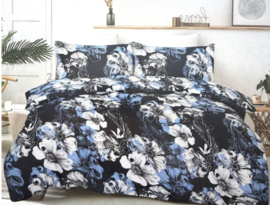 Loves Home collectie dekbedovertrek - Botanische blauwe print - eenpersoons met 1 kussensloop