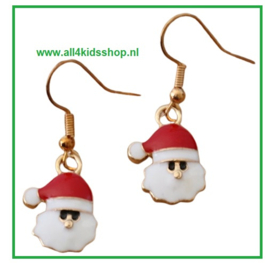 Santa Kerst Christmas oorbellen hangend