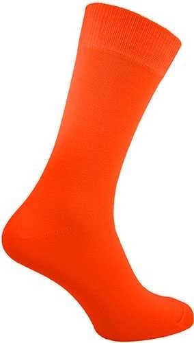 Felgekleurde oranje neon Rock'n Roll sokken maat 35 - 41