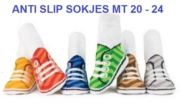 5180 Anti slip sokken set van 6 paar in leuk gym schoentjes model