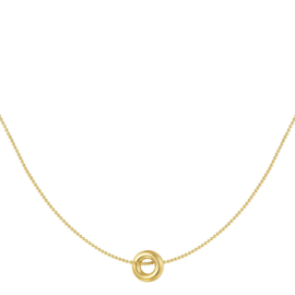 Ketting Dames Goud Stainless steel met Donut Hanger