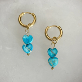 Kleine mini stalen oorringen goud 10 mm