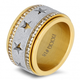 iXXXi Jewelry gouden sterren ring - maat 17 Let op vulring!