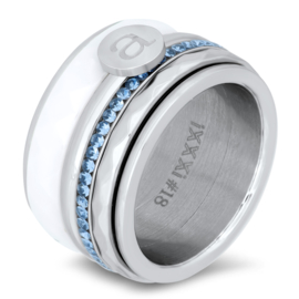 Sale iXXXi basis ring staal zilver kleur 1.2 cm - maat 17 Let op basisring!