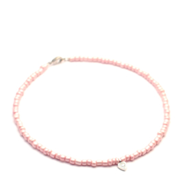 Ketting kinderen meisje roze kralen hartjes hanger Roma