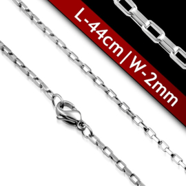 Stainless Steel collier dames 44 cm