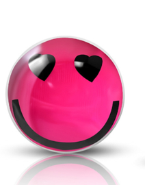 Oorbellen Chirurgisch Staal fuchsia roze lachende Smiley oorknopjes