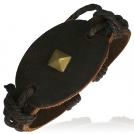 Leren Heren Armband met Stud