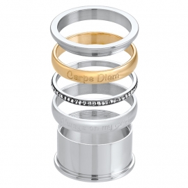 Sale iXXXi basis ring staal zilver kleur 1.2 cm - maat 17 Let op basisring!