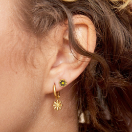 Earrings Stainless Steel Golden Daisy