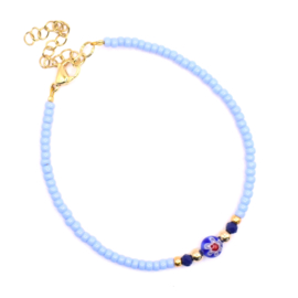 Lavendel Miyuki kralen armband dames Blue Flower