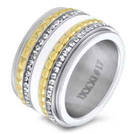 Sale iXXXi basis ring staal zilver kleur 1.2 cm - maat 17 Let op basisring!