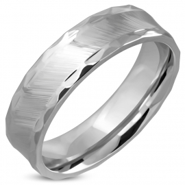 Glanzende stalen ring - Ringmaat 17