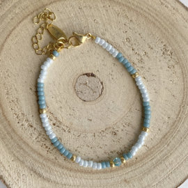 Dames armband kralen Blue beauty