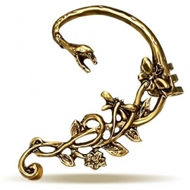 Ear cuff draak bloemen wijnrank