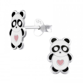 Pandabeer oorbellen 925 zilver voor kinderen