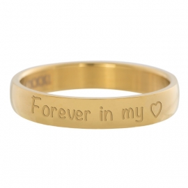 IXXXi Sale - Forever in my heart ring goud - 4 mm - maat 17 Let op vulring!