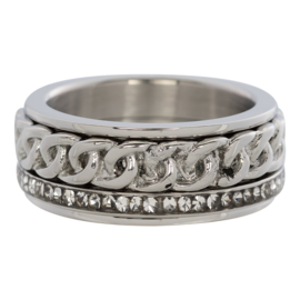 Chain ring iXXXi Jewelry zilver - Maat 19 Let op vulring!