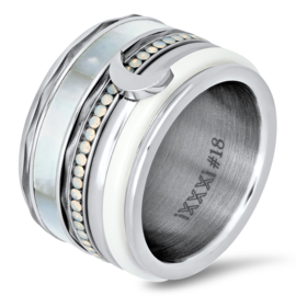 Sale iXXXi basis ring staal zilver kleur 1.2 cm - maat 17 Let op basisring!