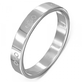 Man vrouw symbool Ring Stainless steel  - Ringmaat 20
