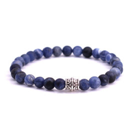 Fortuna Beads kralen armband natuursteen kobalt blauw Soladite