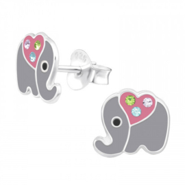 Olifant Kinder Dieren Oorbellen 925 zilver