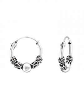 Bali Hoops - 925 zilver - 12 mm