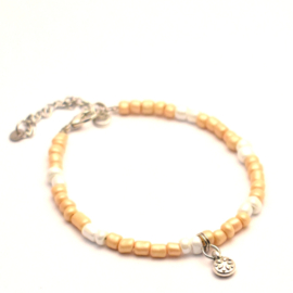 Beige kralen armband dames