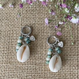 Ibiza boho Oorringen Rvs met schelp