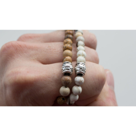 Fortuna Beads armband Basis beige howliet