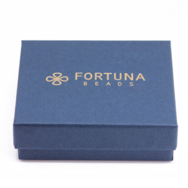 Fortuna Beads zwarte leren armband Onyx Italia Bologna