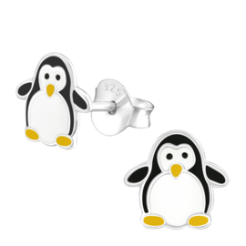 Pinguin oorbellen 925 zilver kinderen