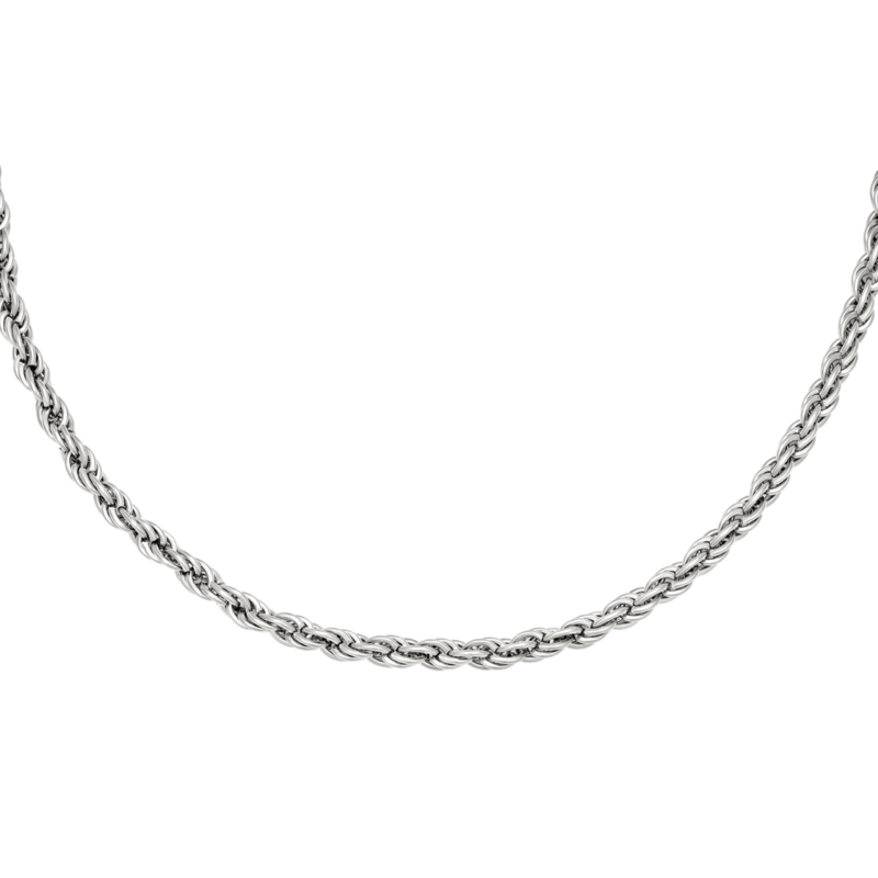 Dames ketting Rvs zilver twisted chain