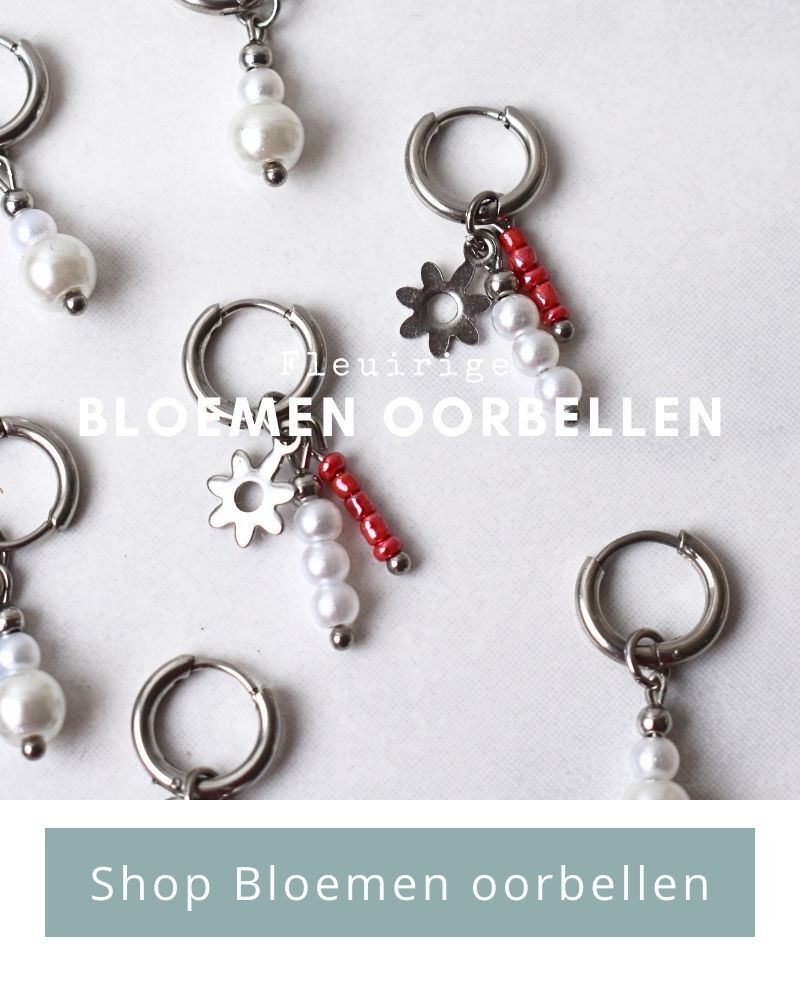 Bloemetjes oorbellen bestel je bij Idhuna Jewels