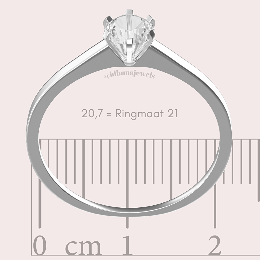 Ringmaat bepalen met lineaal