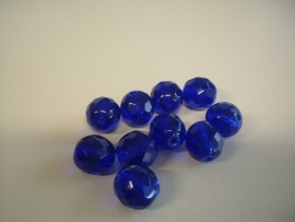 kraal - DQ polished facet - blauw/ paars - 12 mm - 10 stuks - KEB038