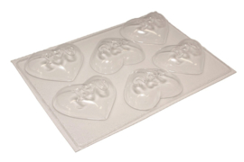  - SALE - Soap mold - heart - I LOVE U - 6 units - ZMP045