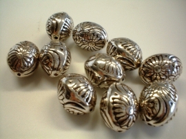 bead - metallic oval type 34 - 15x 20  mm - 10 units  - KEB022