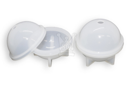 Siliconen zeepmal - kerstbal (2-delig) - 50 mm diameter - ZMR063